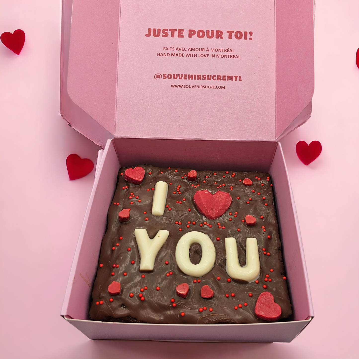 I Love You Large Brownie