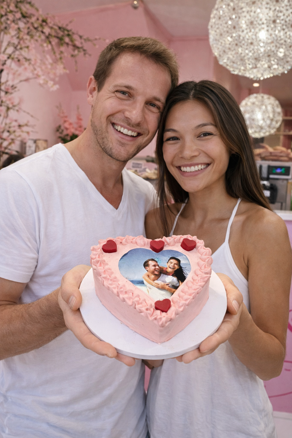 ❤️ Gâteau Bento en forme de cœur de 12,5 cm avec photo