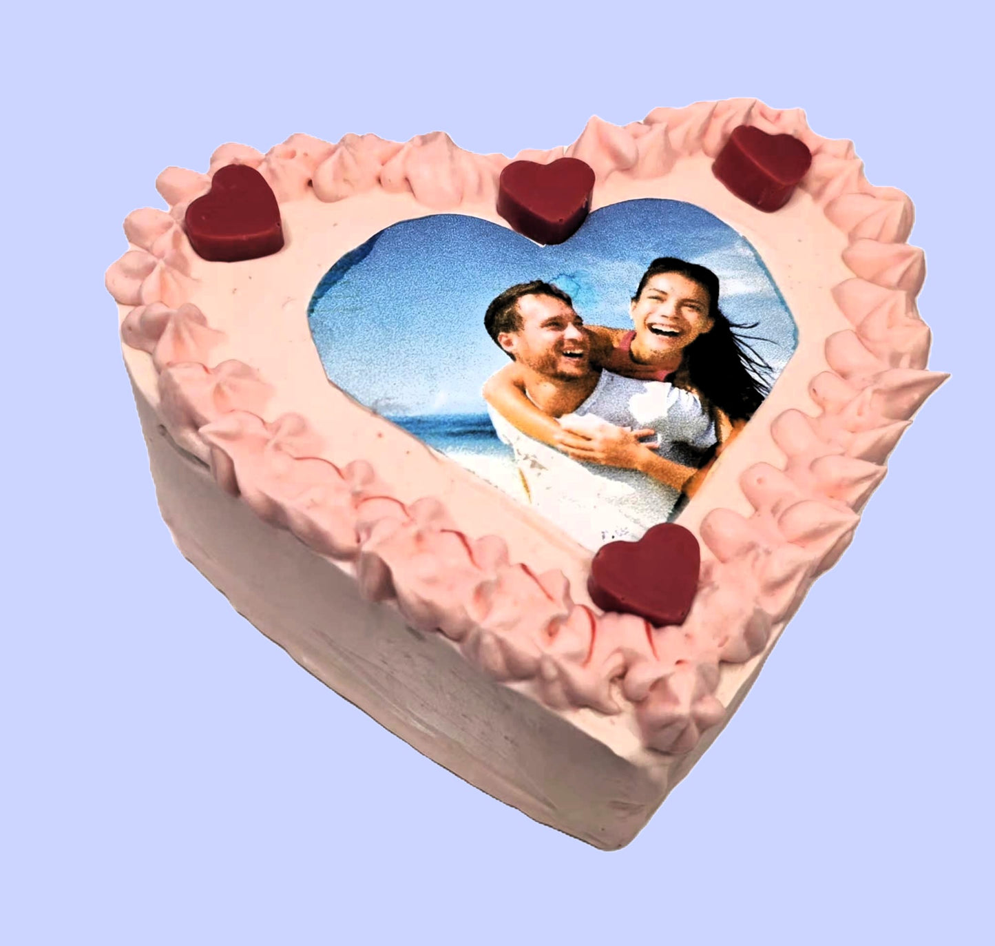 ❤️ Gâteau Bento en forme de cœur de 12,5 cm avec photo
